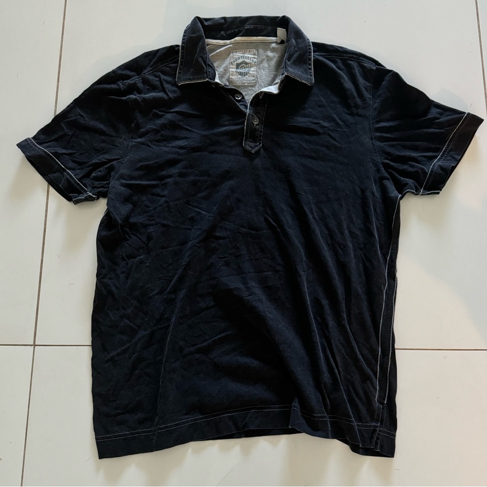 Tommy Bahama Baseball polo mens large dark gray collared